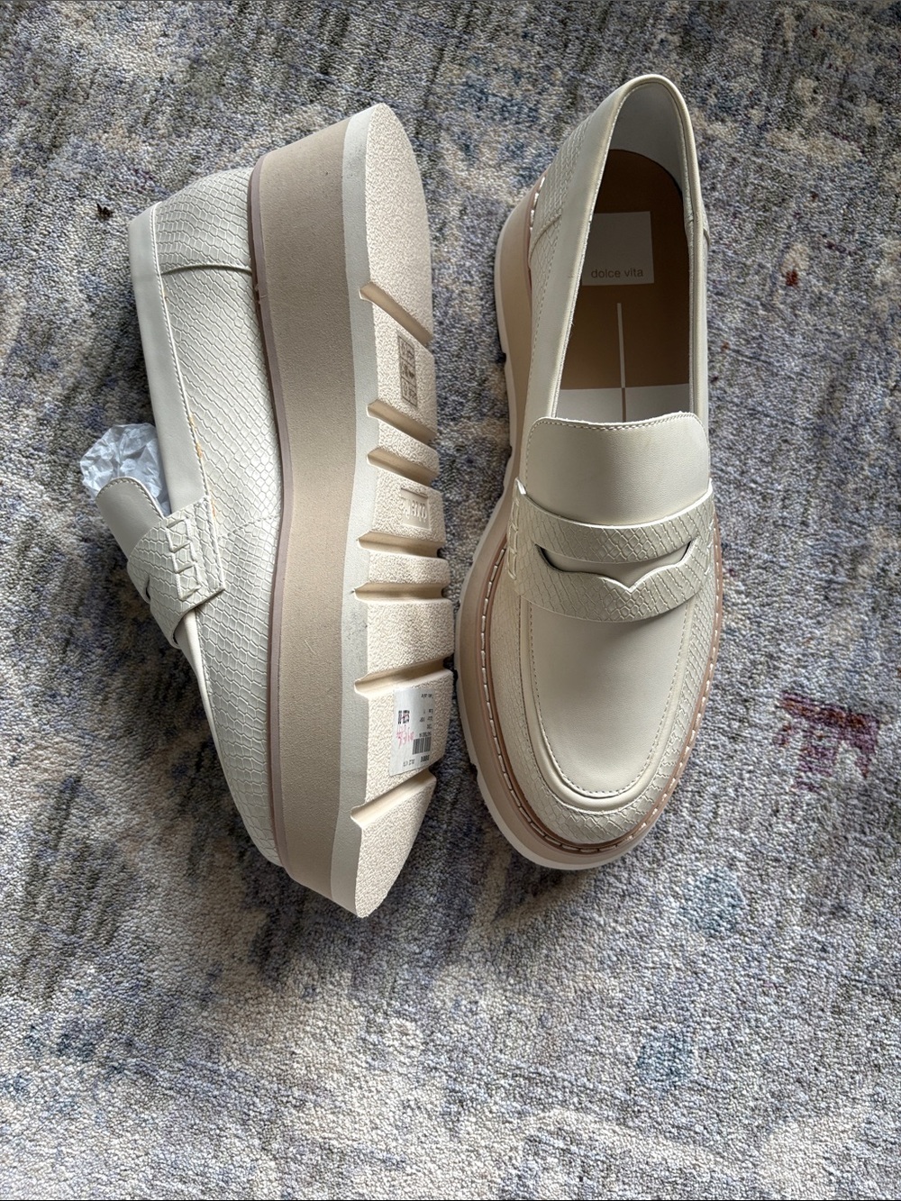 New and never worn. Size 11. Dolce Vita Tieko Cream Platform Loafer.